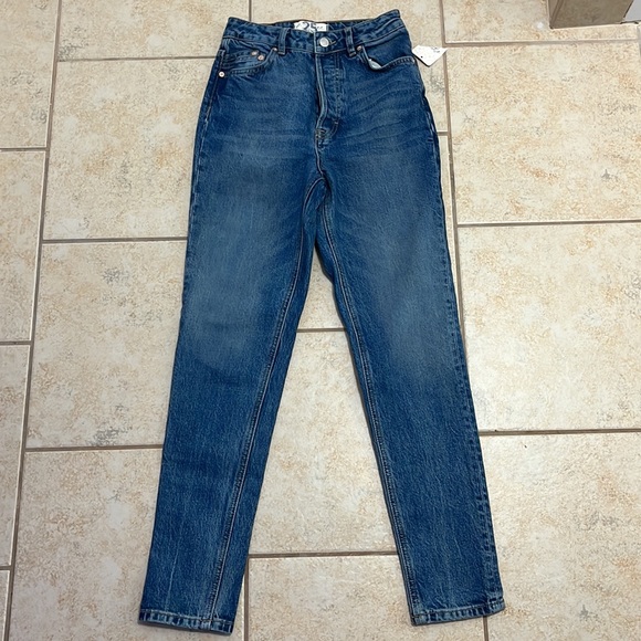 FREE PEOPLE We The Free NWT button fly high waisted jeans blue size 25 - Picture 2 of 16